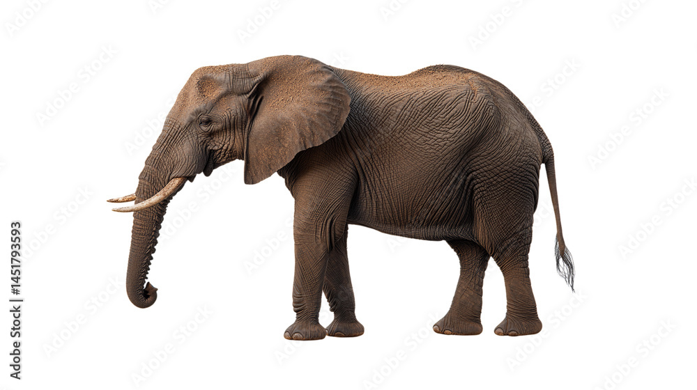 Fototapeta premium African Elephant Side Profile in Natural Habitat