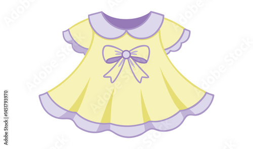 vector illustration of a blue dress