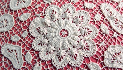 Wallpaper Mural Intricate floral pattern lace doily, delicate texture , vintage, textile Torontodigital.ca