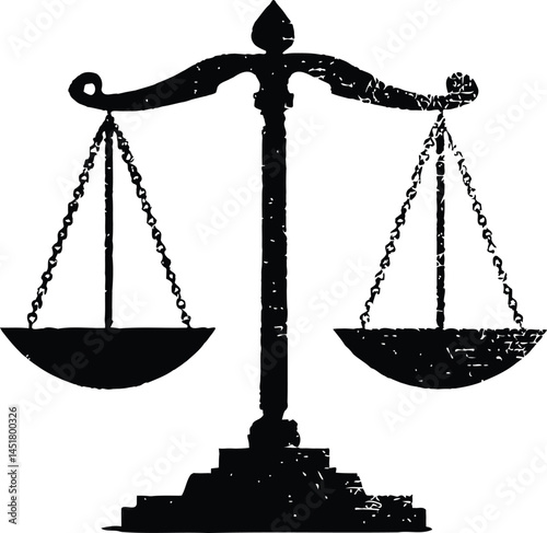 Balanced Vector Scale Illustration Symbolizing Justice, Fairness, and Ethical Decision-Making