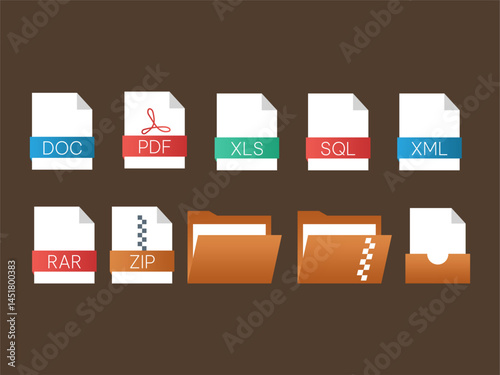 Gradient Stylized File and Folder Icon Pack