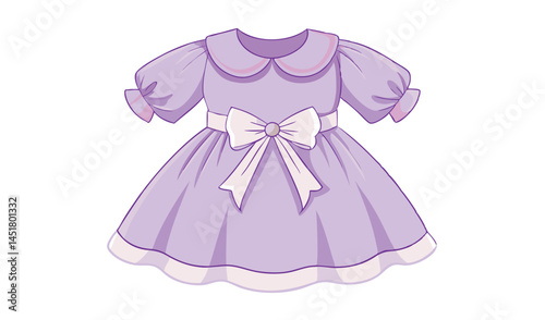 pink princess dress isolated on white