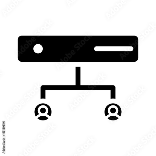 shared hosting glyph icon