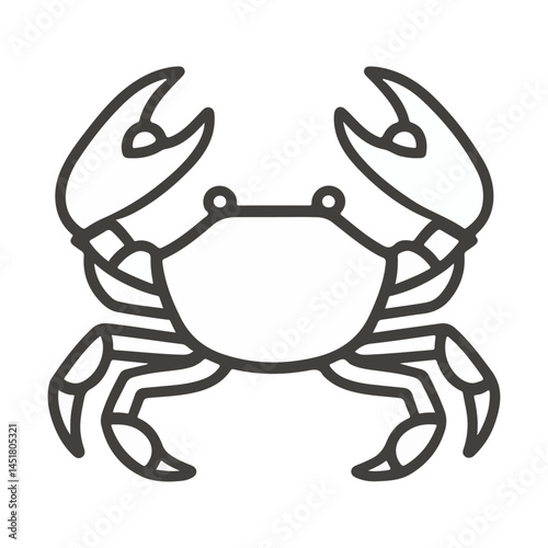 crab, arthropod, vector, transparent background, black and white style