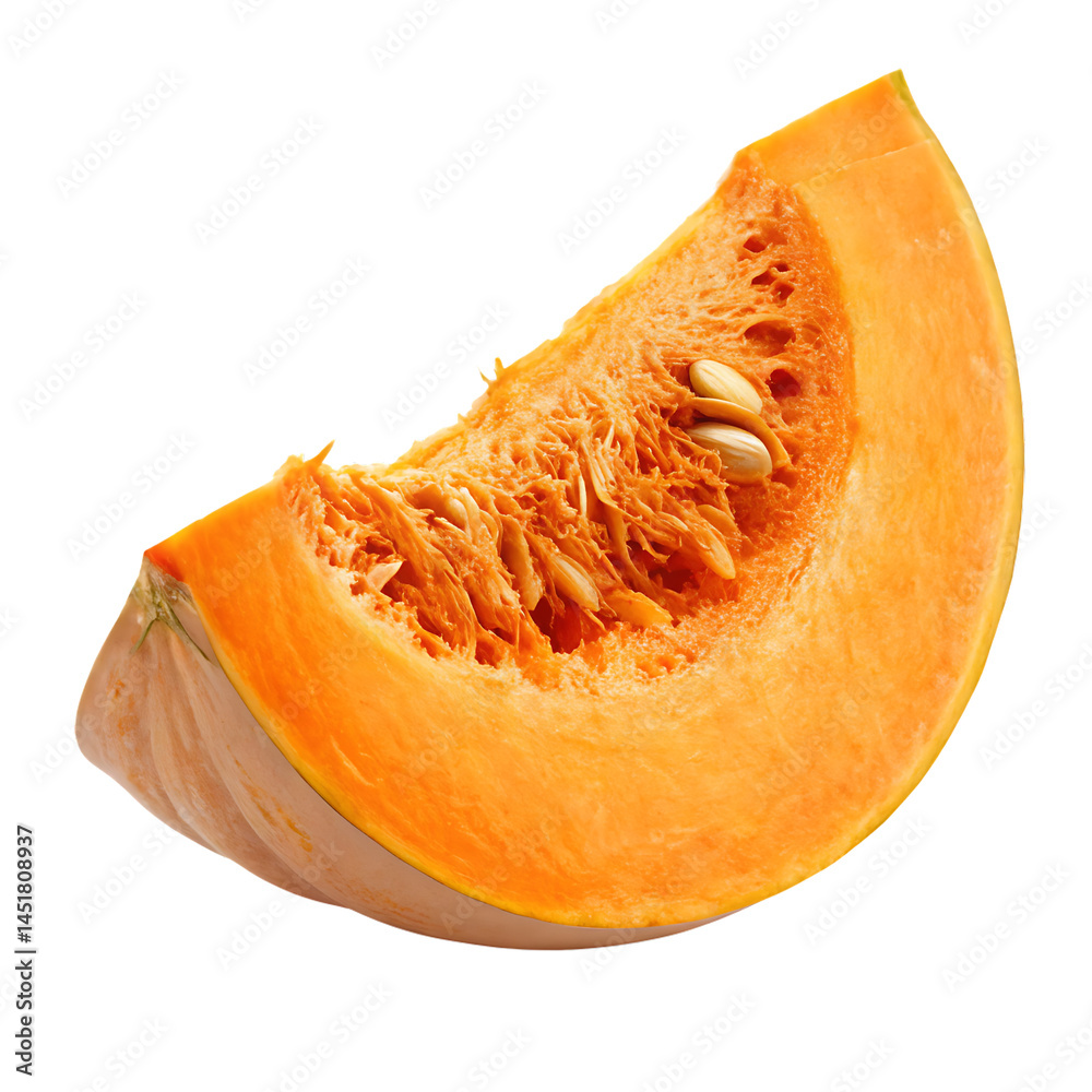 Pumpkin slice isolated on a transparent background Pumpkin slice isolated on a transparent background