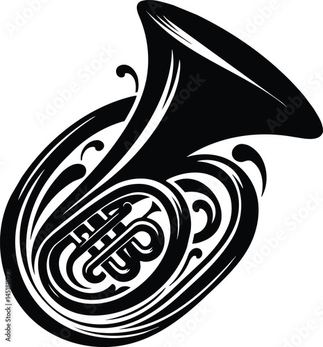 Classic Baritone Horn Silhouette