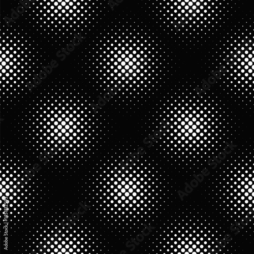 Geometrical circle pattern background - abstract black and white vector design from dots