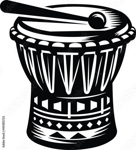 Dunun Drum Silhouette