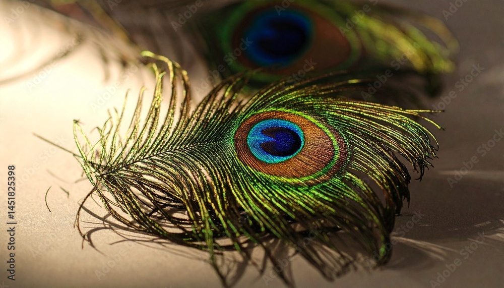 Obraz premium peacock feather close up