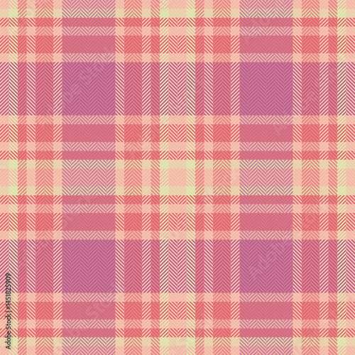 Soft pastel pink and beige herringbone plaid pattern.  Ideal for textile design, fashion, wallpaper, or website backgrounds.  This subtle yet stylish texture evokes feelings of warmth and comfort.