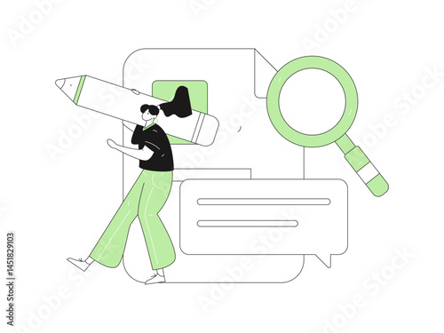 Invite friends to conduct questionnaire flat vector concept operation hand drawn illustration

