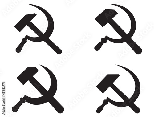 HAMMER AND SICKLE SILHOUETTE