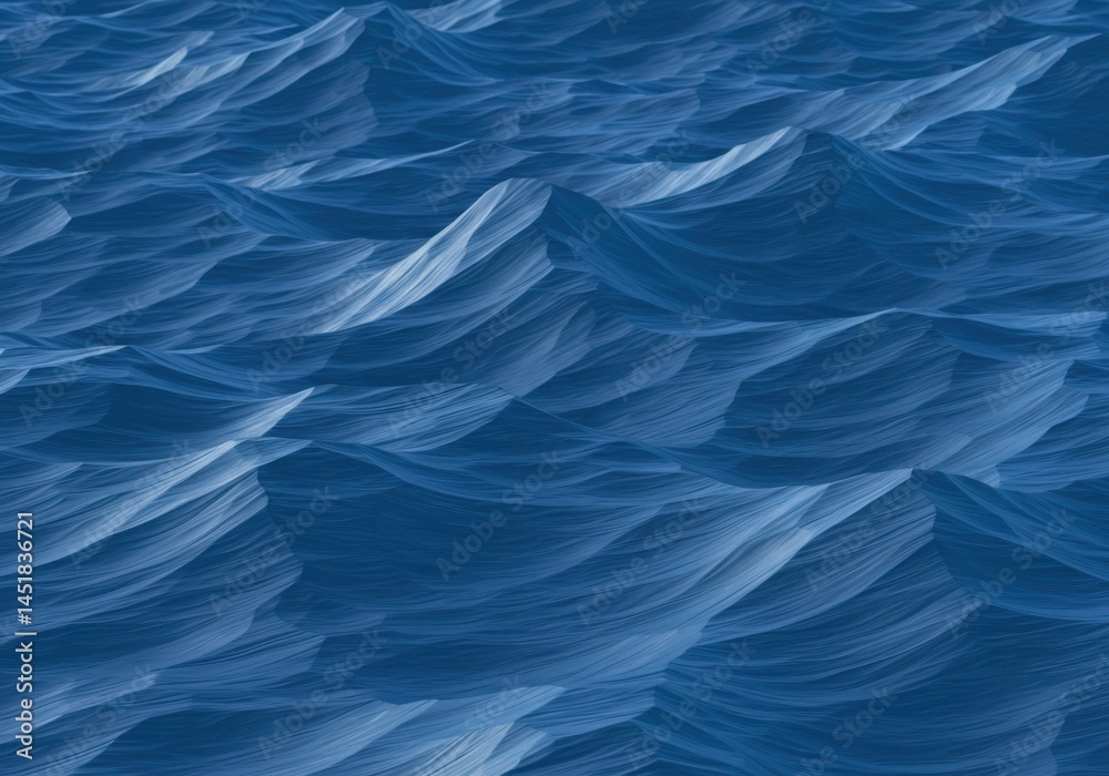 Obraz premium Blue water surface with gentle waves pattern