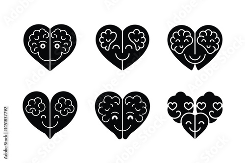 Balanced Mood Brain Vector Illustration