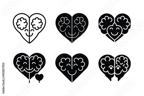 Mental Wellness Brain Vector Art