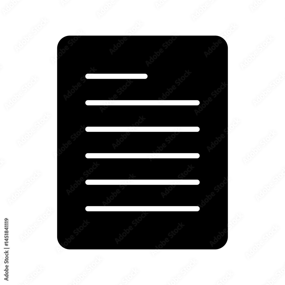 Document Icon Symbol Black Outline High Quality Vector on white background Document Icon Symbol Black Outline High Quality Vector on white background