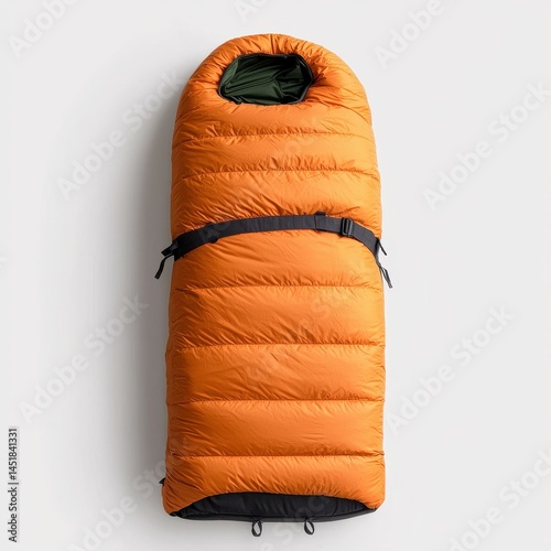 Bright Orange Pop-Up Sleeping Bag for Outdoor Camping Adventures