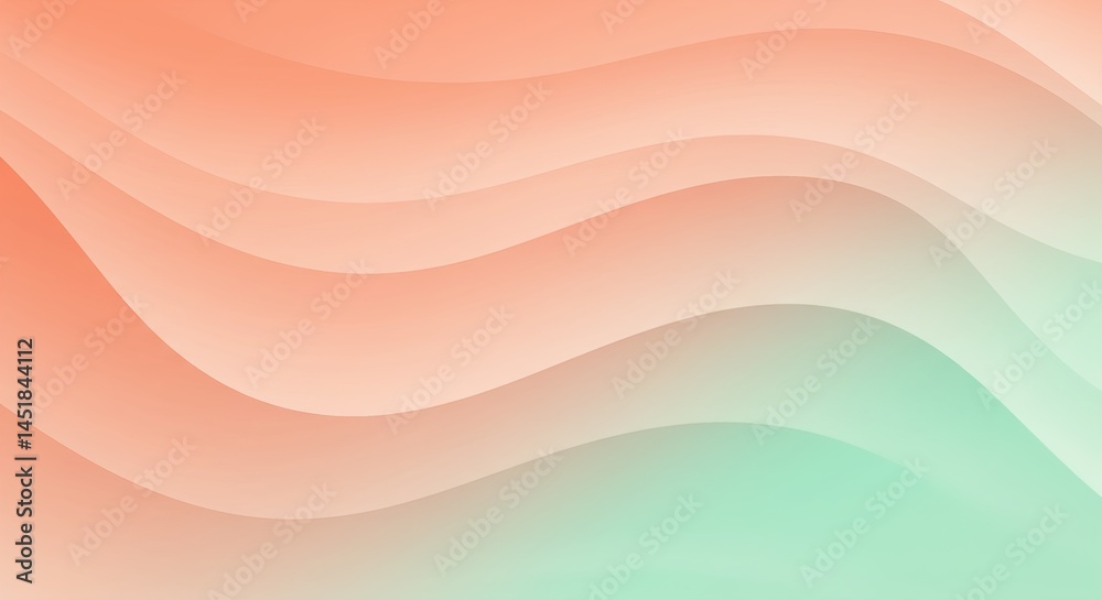 Abstract Peach Fuzz and Mint Green gradient. pastel background. Smooth gradient background. Technology background. Dreamy pastel abstract background Abstract Peach Fuzz and Mint Green gradient. pastel background. Smooth gradient background. Technology background. Dreamy pastel abstract background