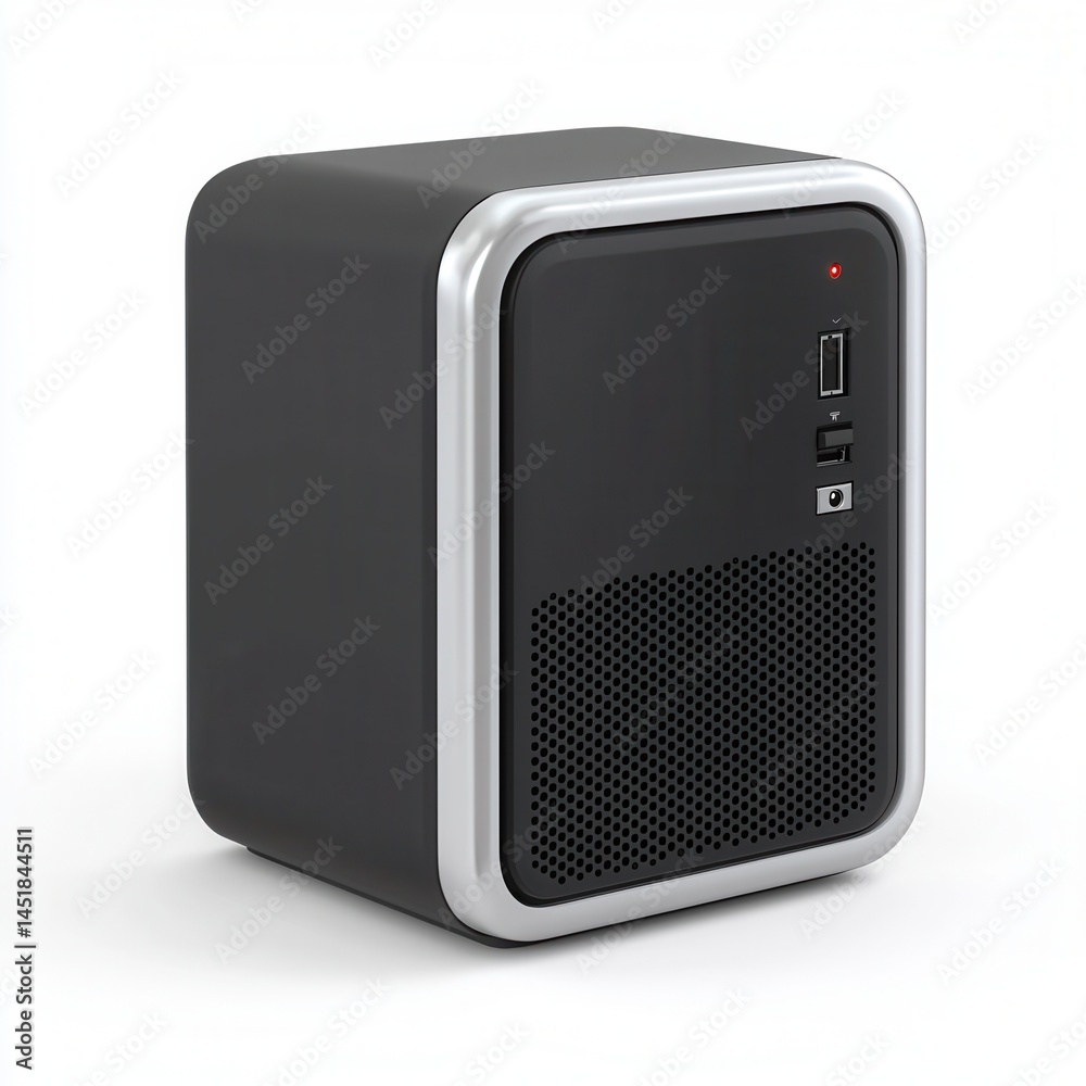 Obraz premium Compact Modern Computer Case with Sleek Design and USB Ports