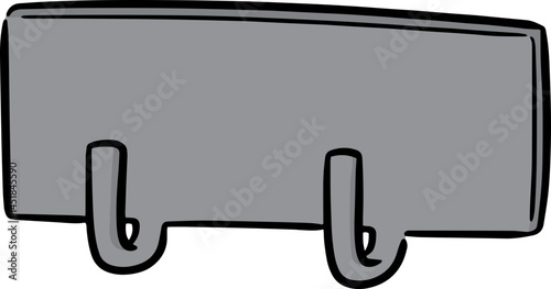 Illustration of wall hook
