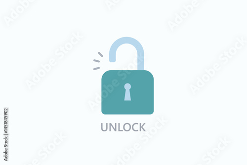 Unlock Icon Or Logo Isolated Illustration