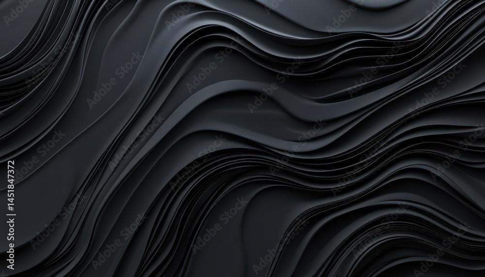 Fototapeta premium Dynamic Abstract Dark Gray Wave Background with Smooth Flowing Curves and Geometric Patterns for Modern Designs