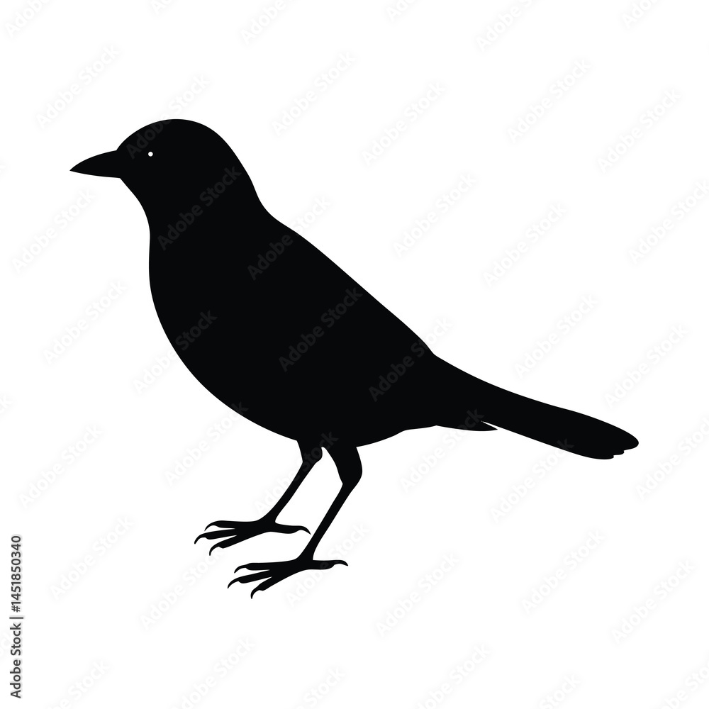 Fototapeta premium Stencil Art Bird Silhouette Vector Illustration