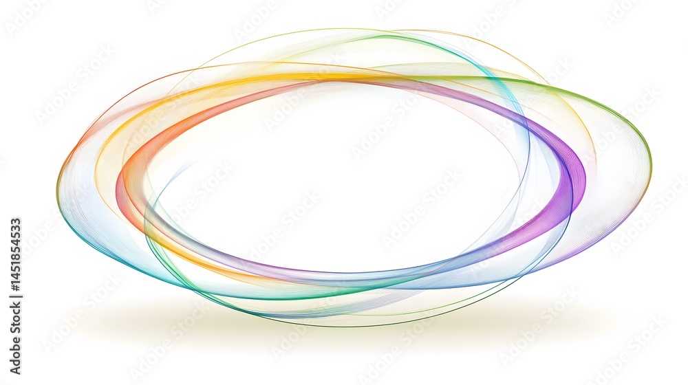 Abstract Rainbow Wave Circle Design Element Abstract Rainbow Wave Circle Design Element