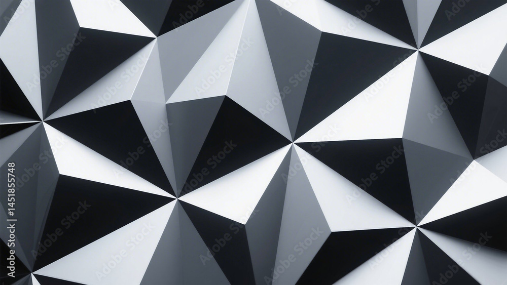 Abstract geometric pattern with triangles creates a futuristic black and white design texture Abstract geometric pattern with triangles creates a futuristic black and white design texture