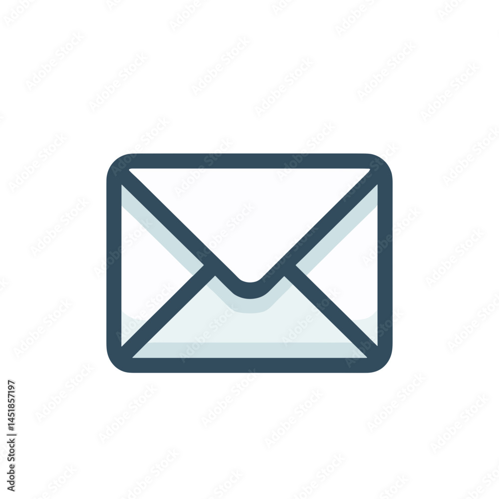 Vector illustration of an open envelope icon in a clean and modern style Vector illustration of an open envelope icon in a clean and modern style