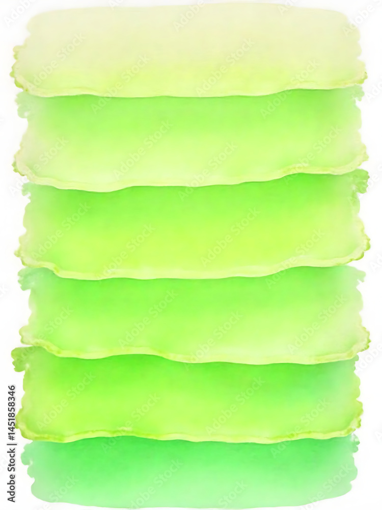 Fototapeta premium A series of green watercolor layers, creating a modern and abstract artistic design, perfect for backgrounds.