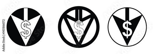 Cost Reduction Icon Vector Design