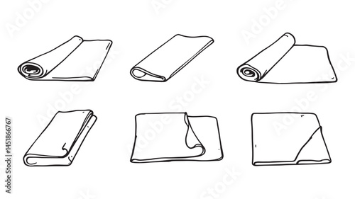 Flexible Yoga Mat Line Art Minimalist Design for Peaceful Practice