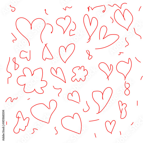 Hand-drawn emotion comic symbol illustration