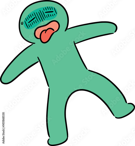 Illustration of tired man
