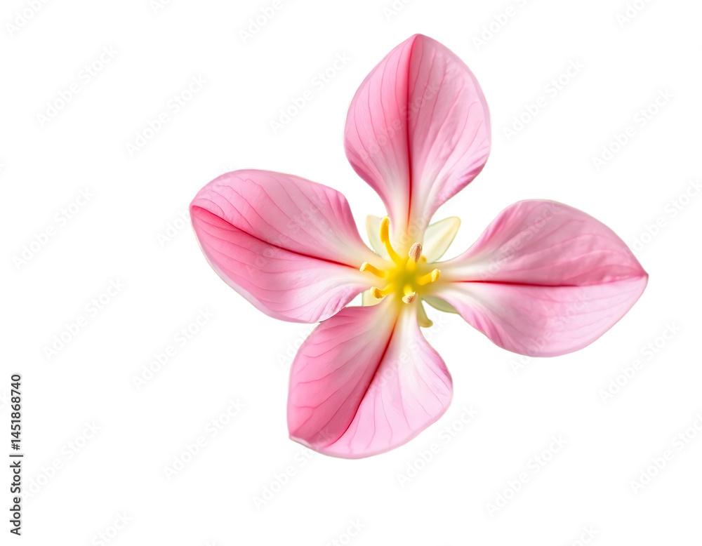 Fototapeta premium Delicate pink flower petals isolated on transparent background