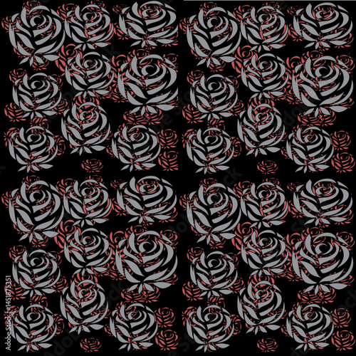 seamless floral pattern, arrogant like the roses