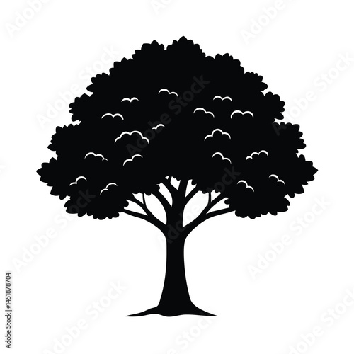 classic big tree silhouette vector timeless and c