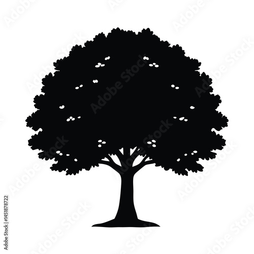 classic big tree silhouette vector timeless and c