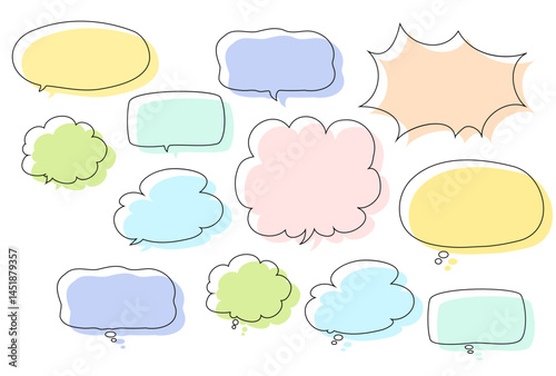 Colorful speech bubble set