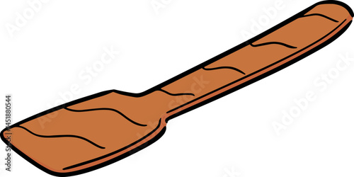 Illustration of wooden flipper

