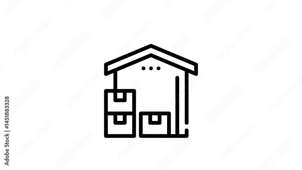 icon motion line graphic storage box icon motion line graphic storage box