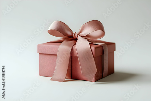 Dusty Rose Gift Box 3D Render