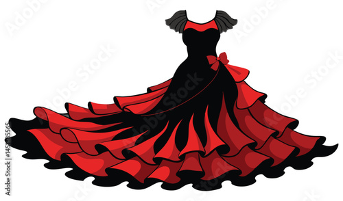 vector illustration of a dancing girl