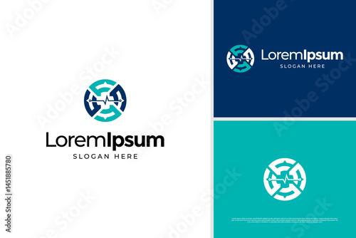 Clinic compass logo vector design concept. Healthcare logo design template