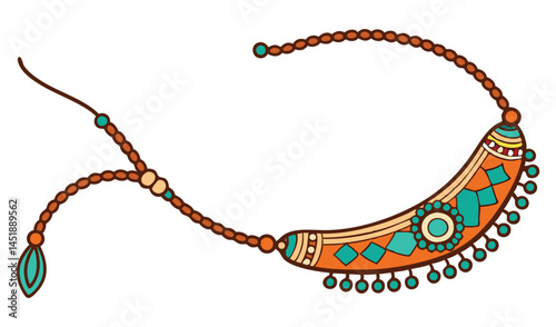 necklace on a black background