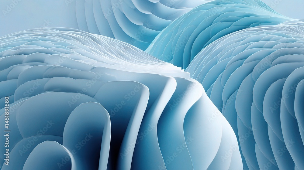 Abstract 3D Wallpaper with Clean Layers in Ultrawide Format