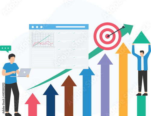 Data-driven strategy or analytics-based planning, evidence-informed decision-making or data-centric management, predictive modeling or statistical forecasting, key performance indicators (KPIs) or per