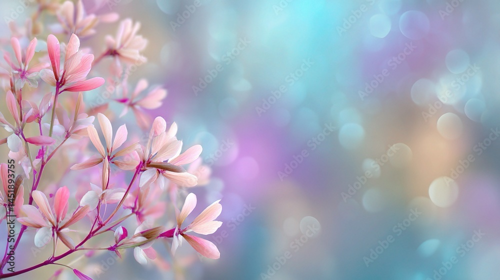 Soft Pastel Spring Background with Light Bokeh Effect