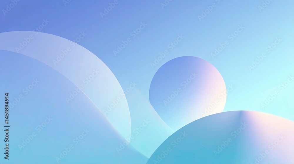 Serene Pastel Blue Gradient Background with Minimal Design Elements